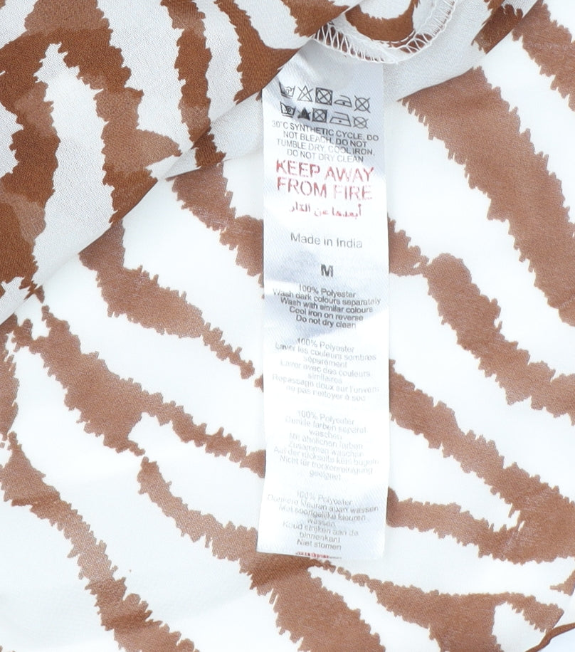 Boohoo Women’s Brown Animal Print Regular Fit Shorts