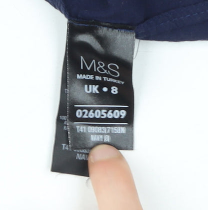 Womens UK Size 8 Marks and Spencer Blue Basic Blouse