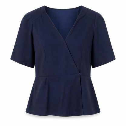 Womens UK Size 10 ASOS Blue Wrap Blouse