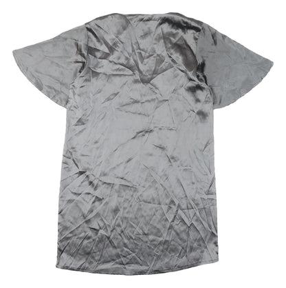 Missguided Women's Grey V-Neck Short Sleeve Dress