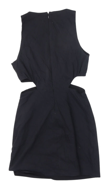 Zara Women's Black Bodycon Cut Out Dress Size 12