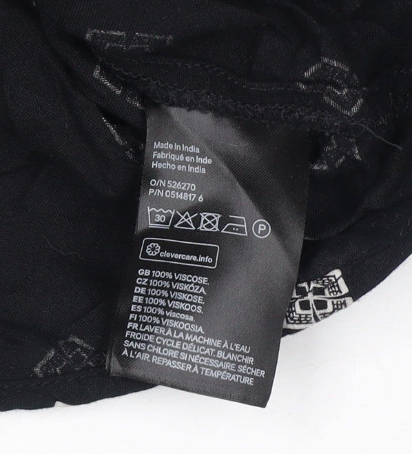 Womens UK Size 4 Divided Black Camisole Tank