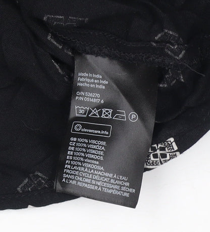 Womens UK Size 4 Divided Black Camisole Tank