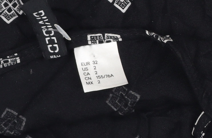 Womens UK Size 4 Divided Black Camisole Tank