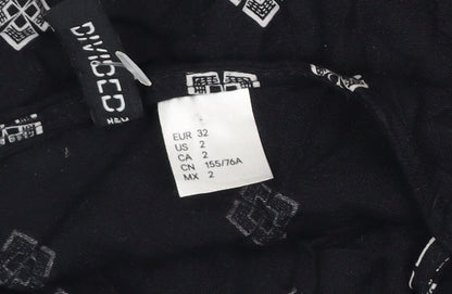Womens UK Size 4 Divided Black Camisole Tank