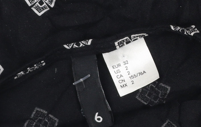 Womens UK Size 4 Divided Black Camisole Tank
