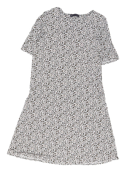 Marks and Spencer Women Ivory Animal Print Shift Dress