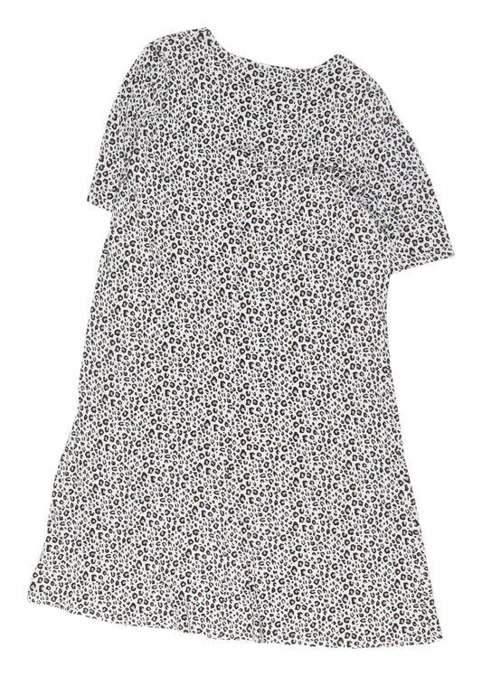 Marks and Spencer Women Ivory Animal Print Shift Dress