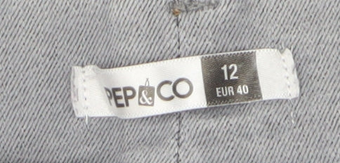 PEP&CO Women's Grey Skinny Slim Fit Jeans Size 12