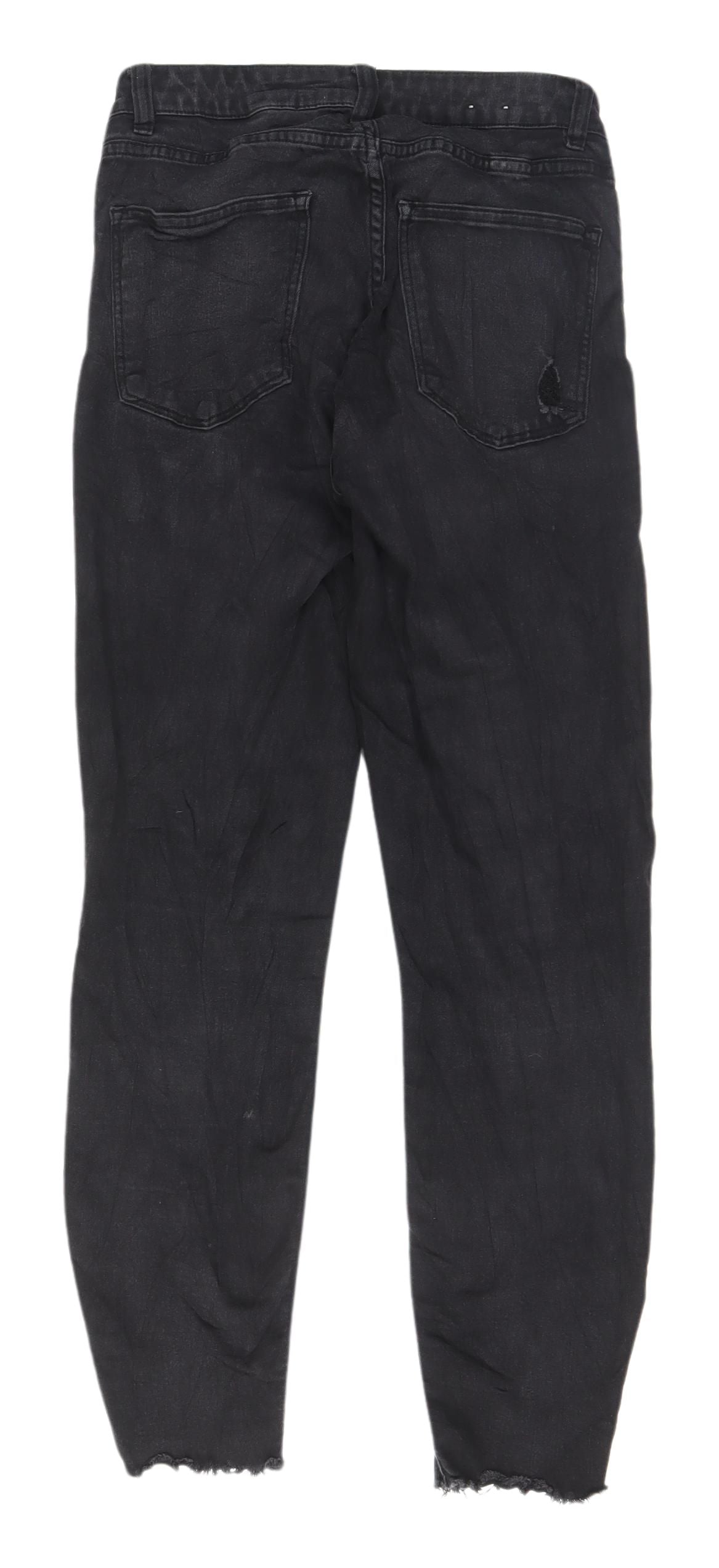 Womens UK Size 12 H&M Regular Fit Skinny Black Jeans