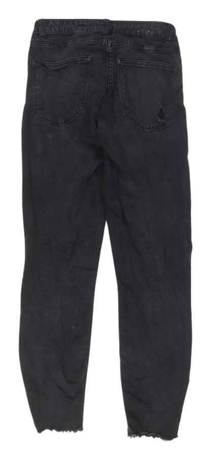 Womens UK Size 12 H&M Regular Fit Skinny Black Jeans