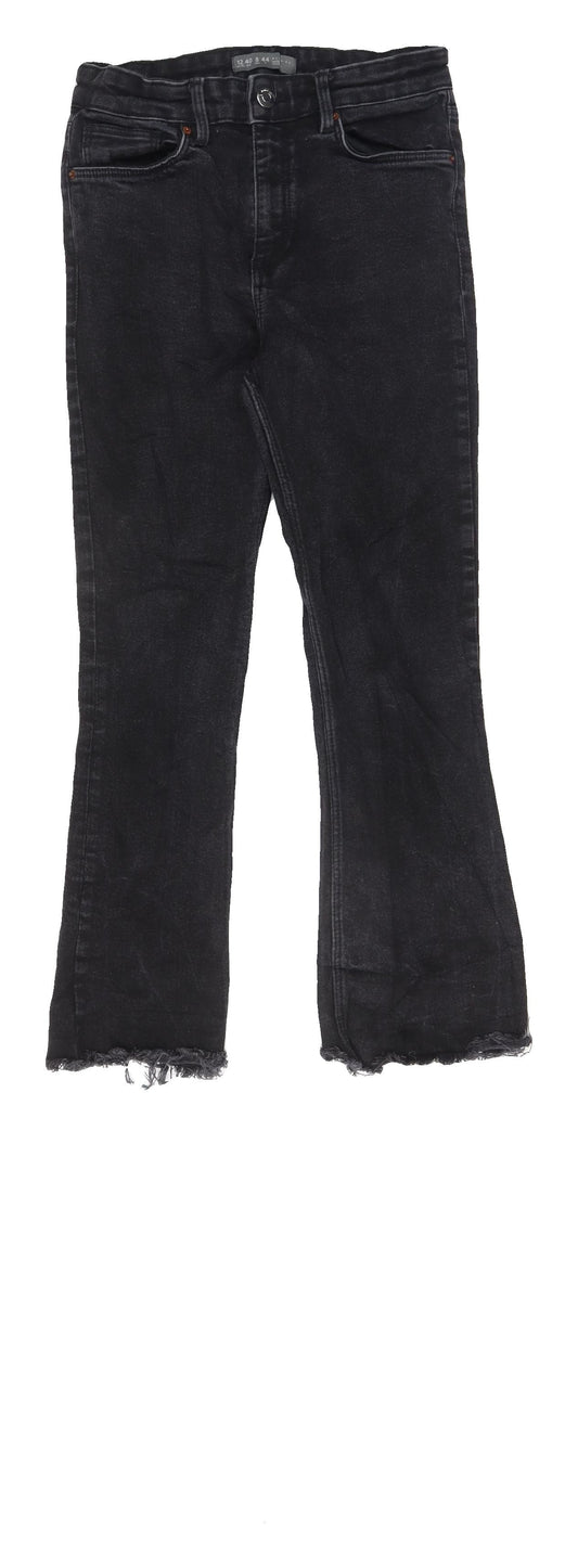 Denim Co. Women's Black Flared Denim Jeans Size 12
