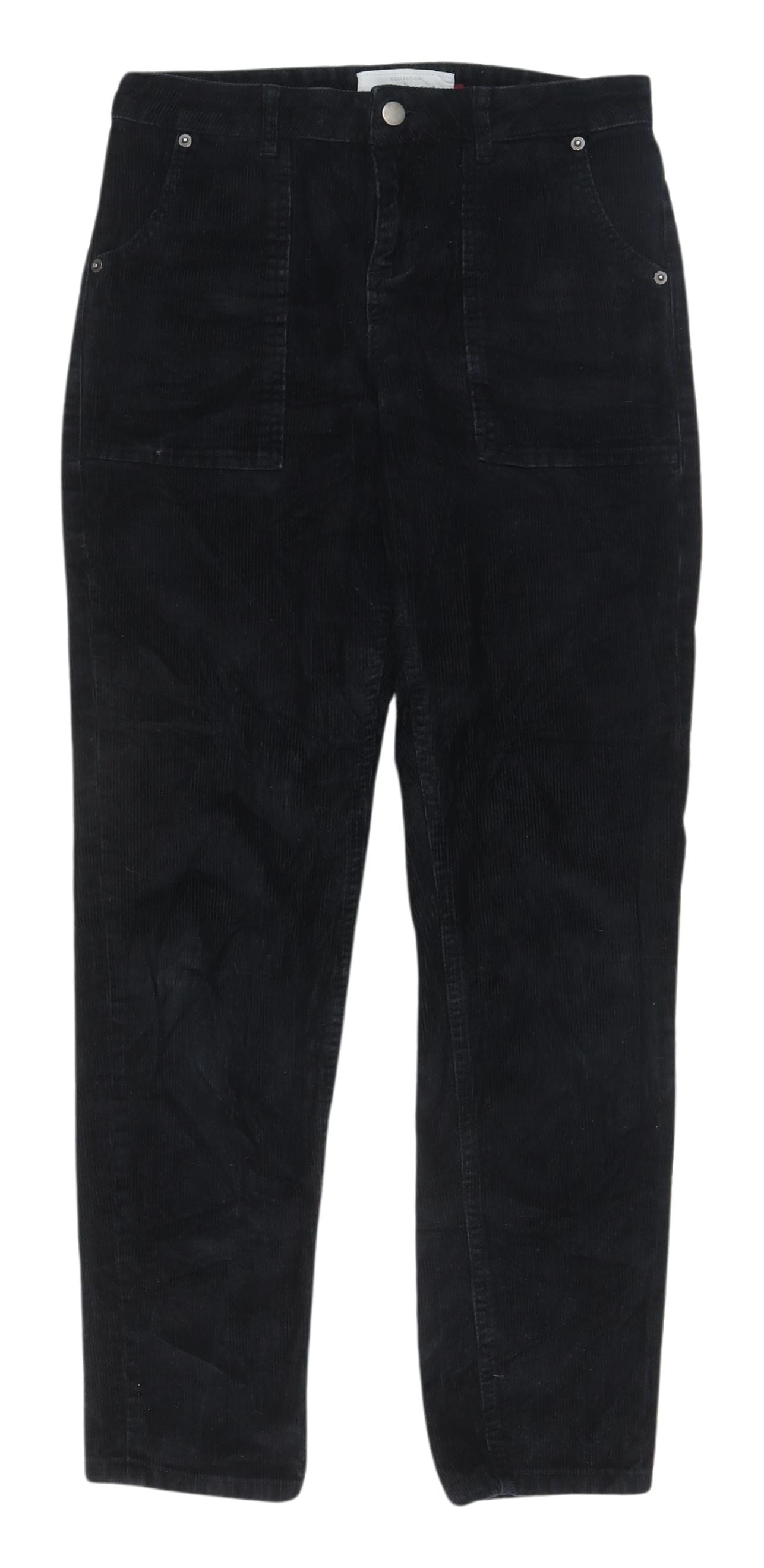 Womens UK Size 8 John Lewis Regular Fit  Black Trousers