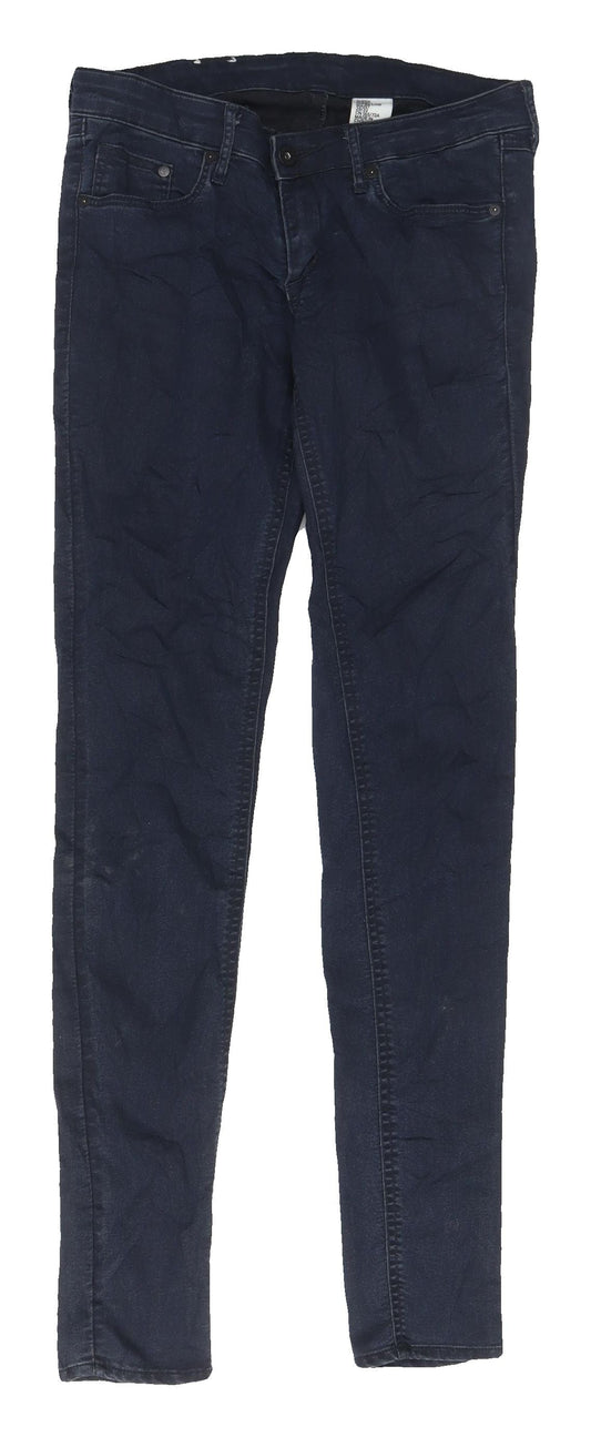 Womens UK Size 12 H&M Slim Fit Skinny Blue Jeans