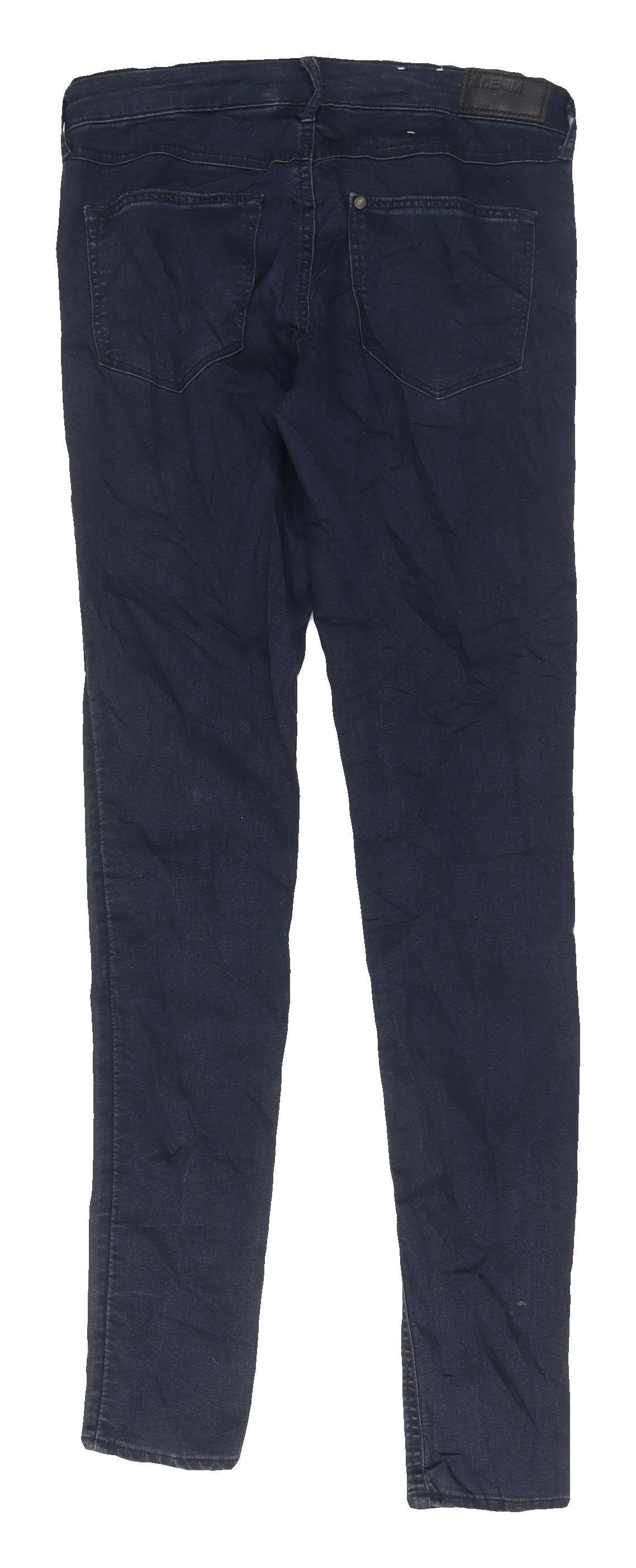 Womens UK Size 12 H&M Slim Fit Skinny Blue Jeans