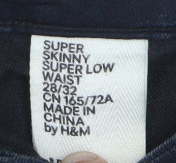 Womens UK Size 12 H&M Slim Fit Skinny Blue Jeans