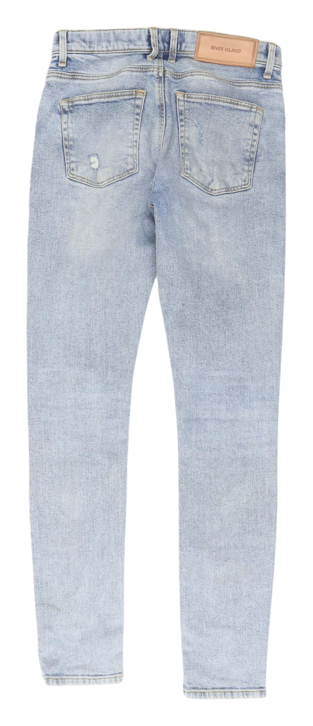 Mens UK Size 28 River Island Slim Fit Skinny Blue Jeans