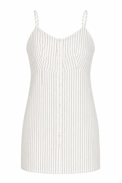 Marks and Spencer Women's Ivory Striped Shift Dress Size 24