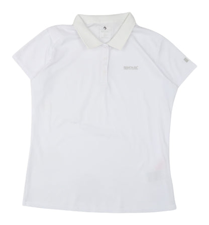 Regatta Women's White Polo Shirt Size 18 Short Sleeve