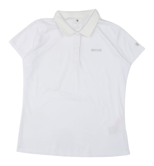 Regatta Women's White Polo Shirt Size 18 Short Sleeve