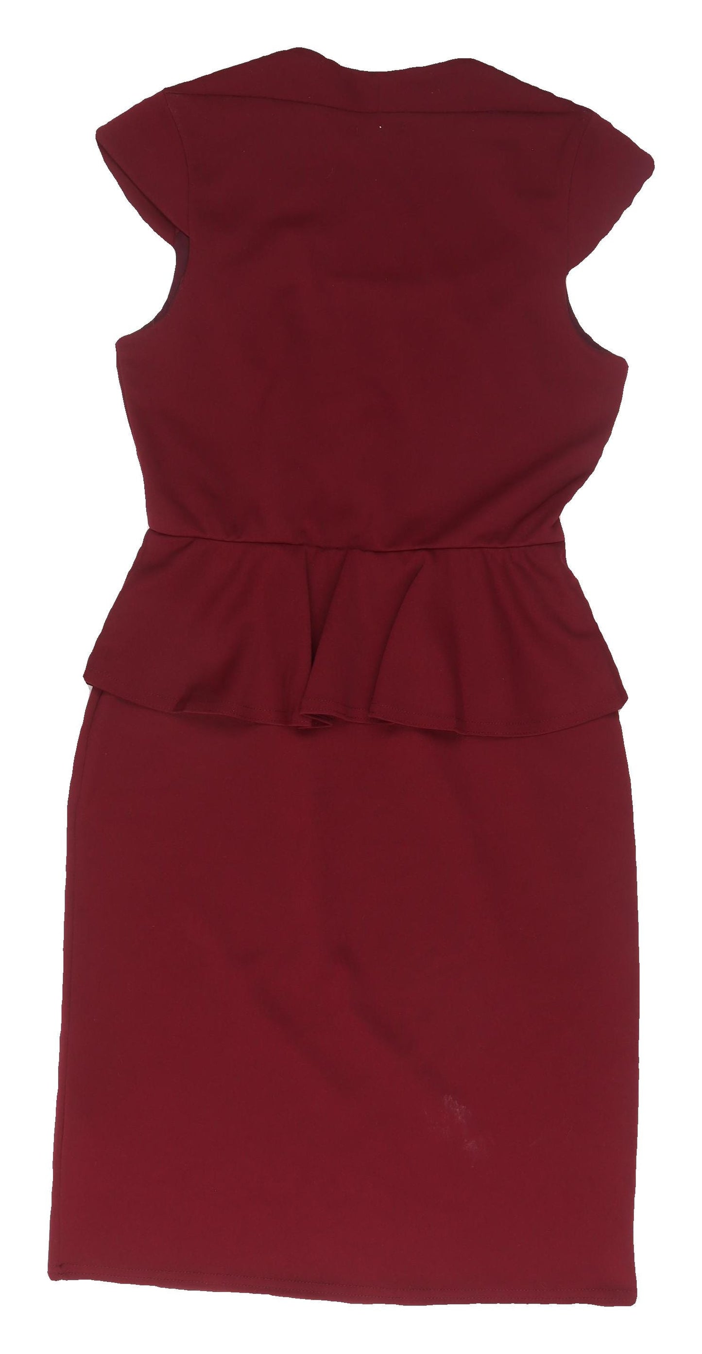 Boohoo Women's Red Peplum Dress, Size 16