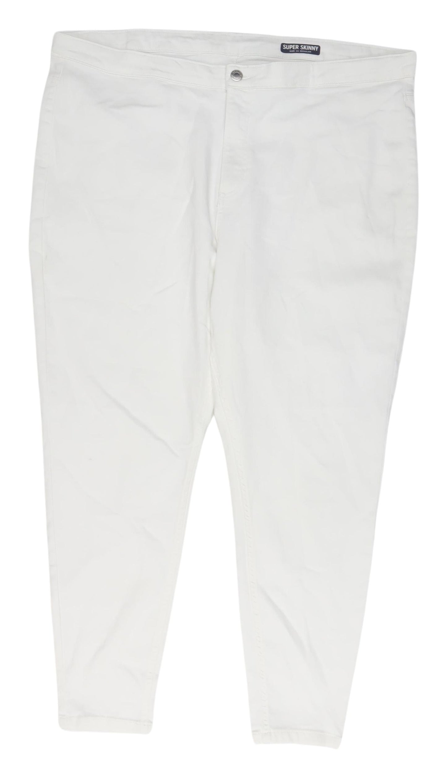 Womens UK Size 24 Marks and Spencer Slim Fit Skinny White Jeans