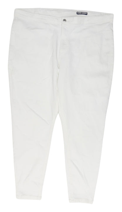 Womens UK Size 24 Marks and Spencer Slim Fit Skinny White Jeans