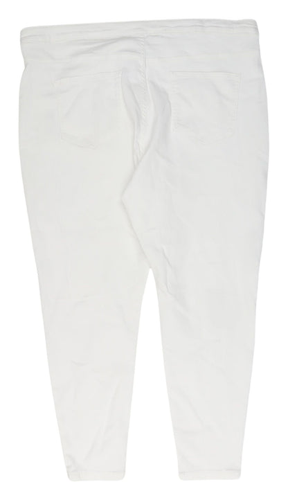 Womens UK Size 24 Marks and Spencer Slim Fit Skinny White Jeans