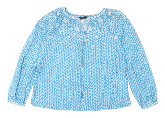 Womens UK Size 6 Marks and Spencer Blue  Blouse