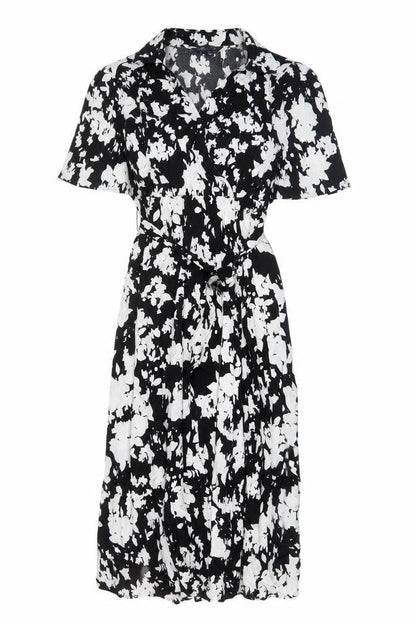 Marks and Spencer Women's Black Floral Shirt Dress