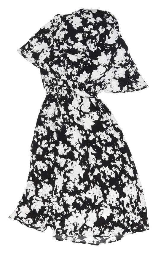Marks and Spencer Women's Black Floral Shirt Dress