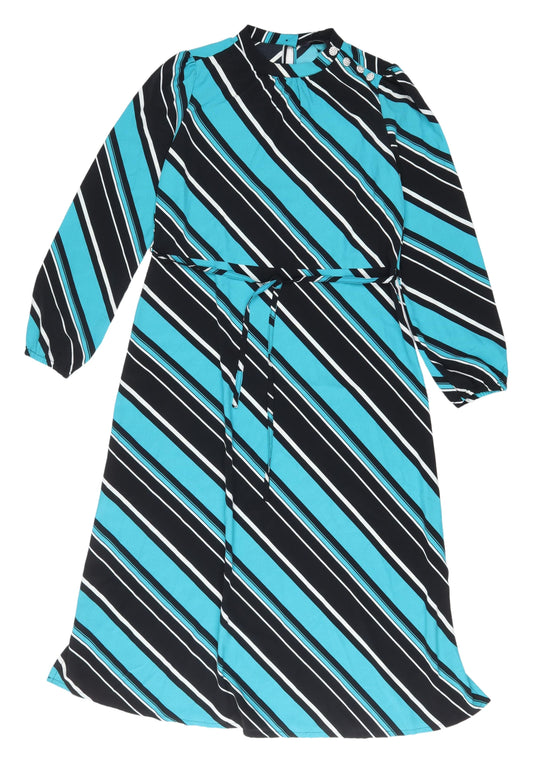 Marks and Spencer Women's Striped A-Line Dress, Size 8