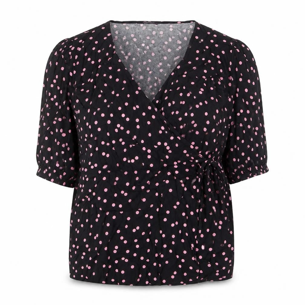 Womens UK Size 24 Marks and Spencer Black Wrap Blouse