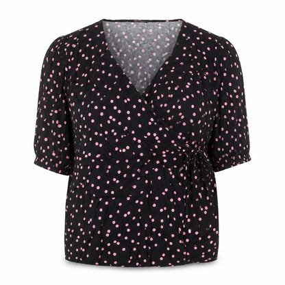 Womens UK Size 24 Marks and Spencer Black Wrap Blouse