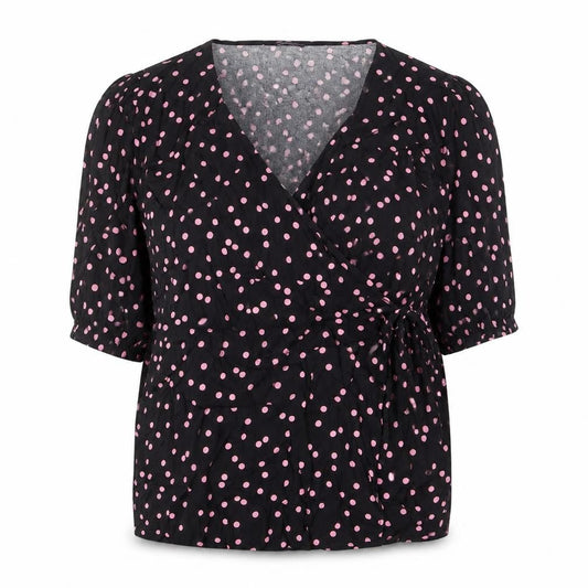 Womens UK Size 24 Marks and Spencer Black Wrap Blouse