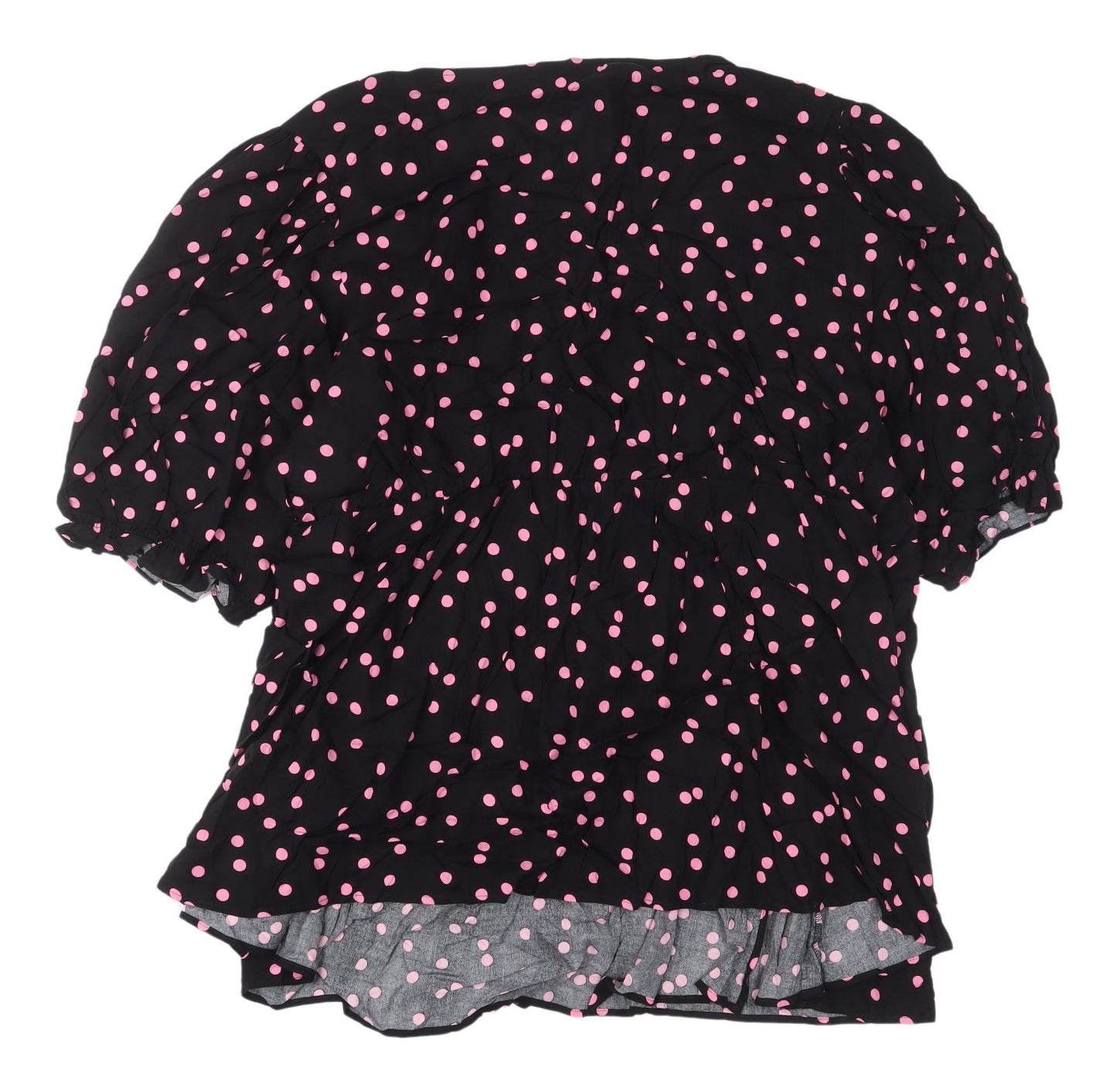Womens UK Size 24 Marks and Spencer Black Wrap Blouse