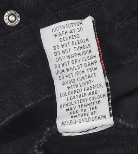 Boohoo Women's Black Cut-Off Denim Shorts