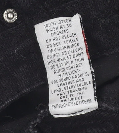 Boohoo Women's Black Cut-Off Denim Shorts