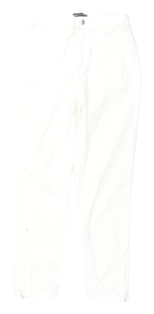 Womens UK Size 10 Marks and Spencer Regular Fit  Ivory Jeans