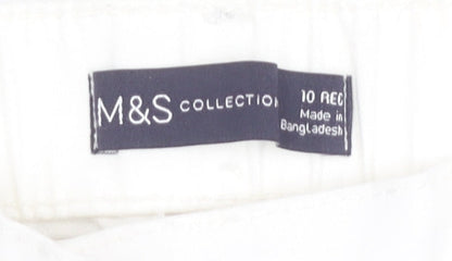 Womens UK Size 10 Marks and Spencer Regular Fit  Ivory Jeans