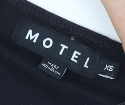 Motel Women's Black XS Halter Bodycon Dress