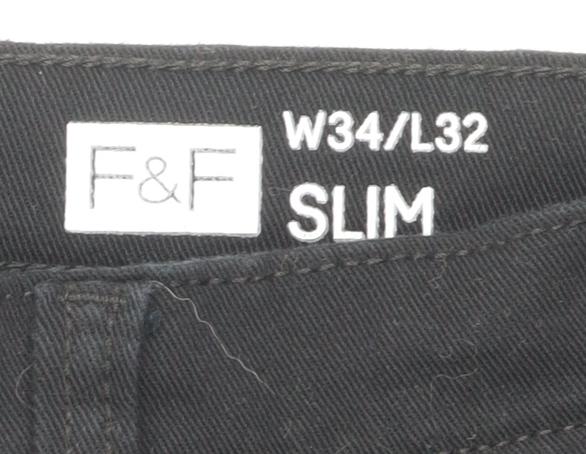 F&F Women's Black Slim Jeans Size 34