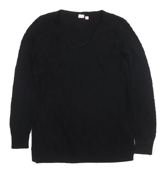 GAP Women's Black V-Neck Pullover Jumper XS