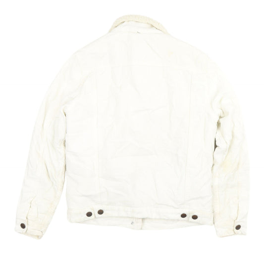 New Look Women’s White Cotton Corduroy Jacket Size 6