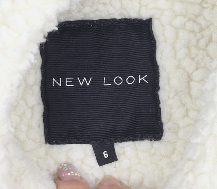 New Look Women’s White Cotton Corduroy Jacket Size 6