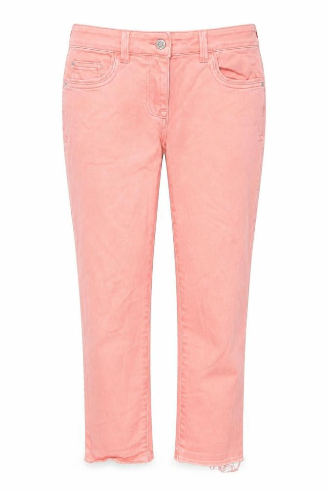 Womens UK Size 10 NEXT Regular Fit Cropped Pink Jeans