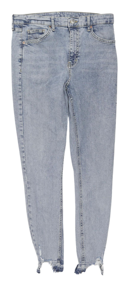 Topshop Women's Blue Skinny Jeans - Size 32