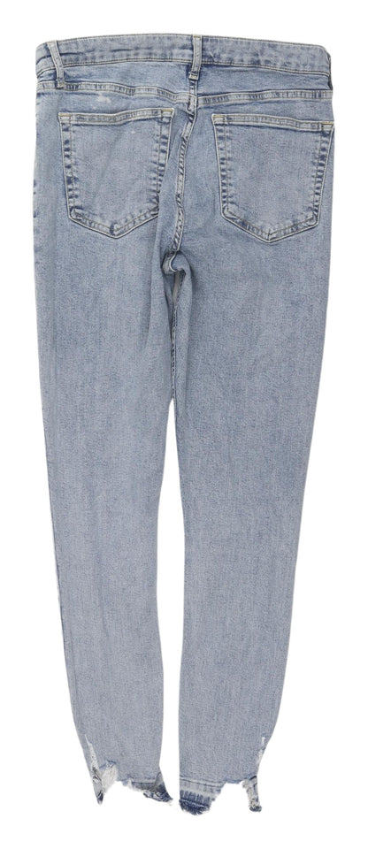 Topshop Women's Blue Skinny Jeans - Size 32