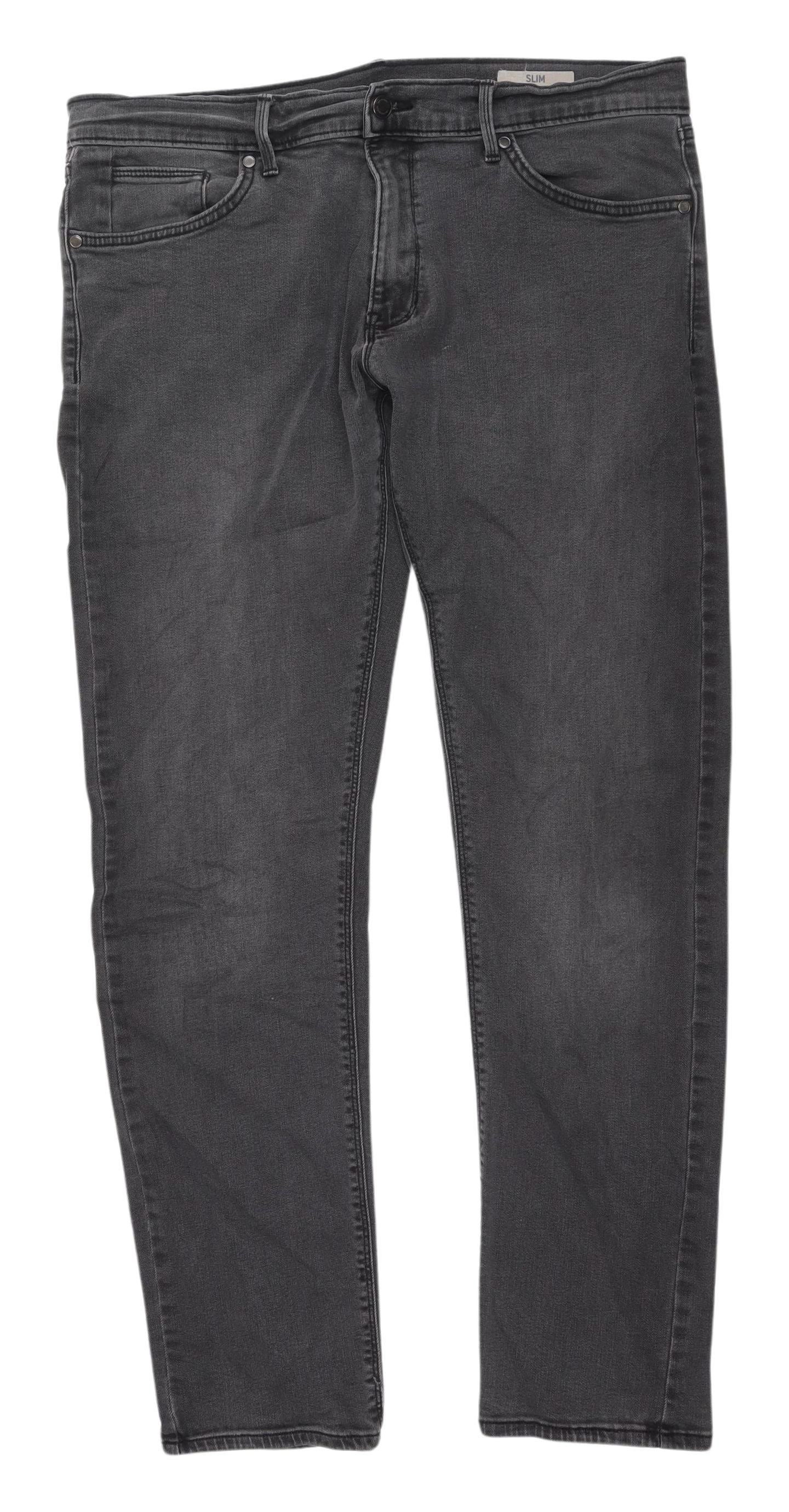 Marks and Spencer Men's Slim Grey Jeans - XL 36/33