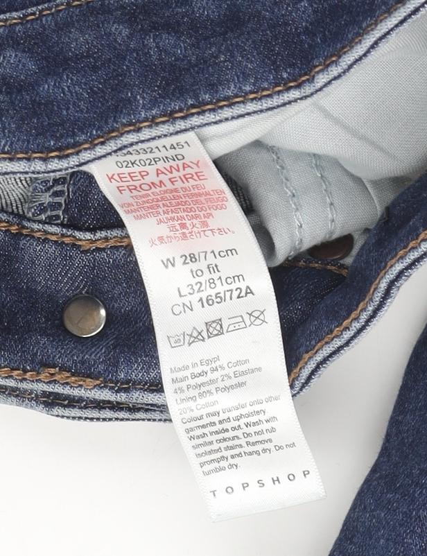 Topshop Women’s Blue Skinny Jeans Size 10